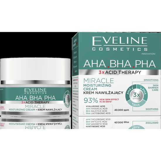 Eveline 3x Acid Therapy AHA BHA PHA Miracle Moisturising Cream 50ml
