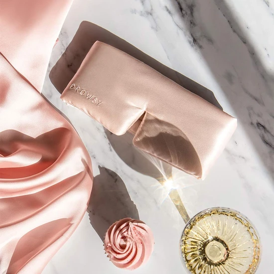 Drowsy Silk Sleep Mask Sunset Pink