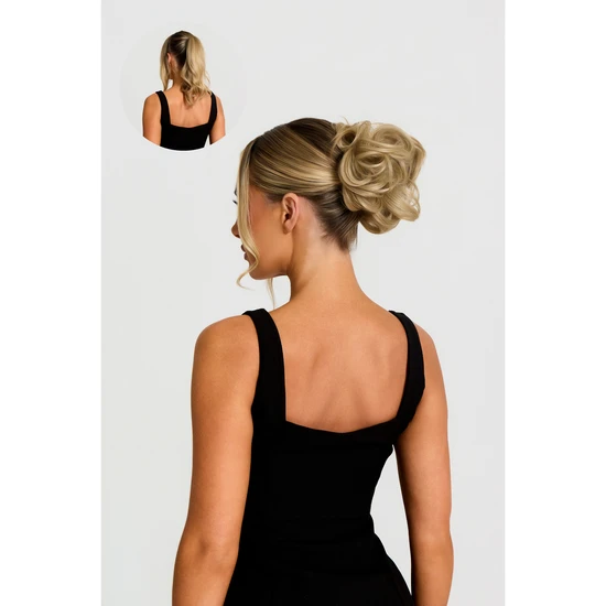 LullaBellz Premium Messy Bun Hair Up Scrunchie BROWNS WARM BRUNETTE