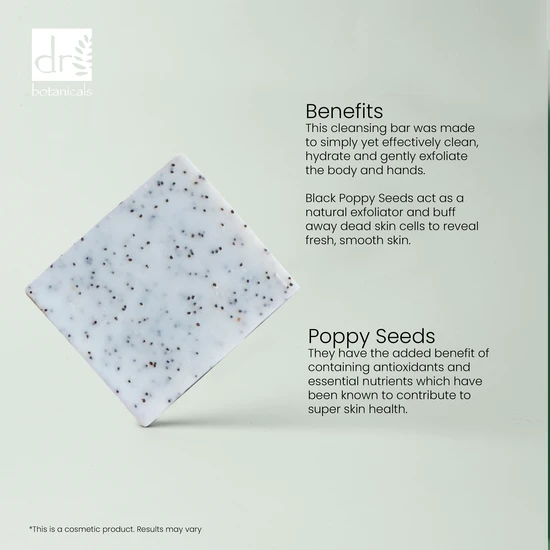 Dr Botanicals Advanced Strawberry & Poppy Seed Cleansing Bar 100g