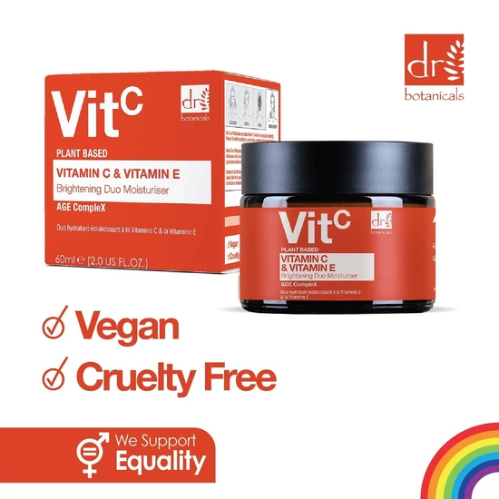 Dr Botanicals Vitamin C 1% & Vitamin E Brightening Duo Moisturiser 60ml