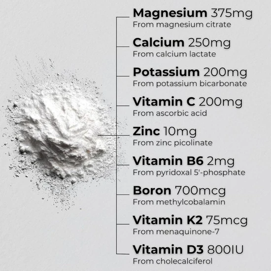 Mag365 Bone Formula + Calcium Exotic Raspberry Lemon 210g