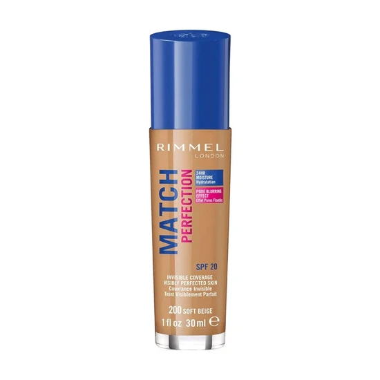 Rimmel Match Perfection Liquid Foundation With SPF 20 203 True Beige
