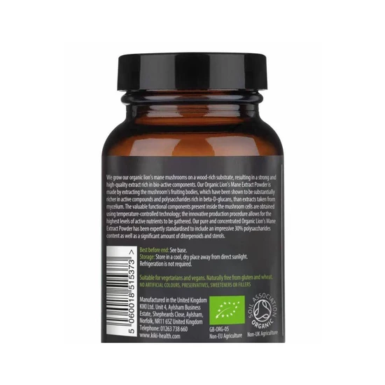 KIKI Health Organic Mushroom Extract Lion's Mane Powder 50g