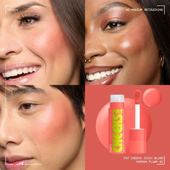 NYX Professional Makeup Pro Makeup Fat Cheeks Juicy Plump Blush Papaya Plump
