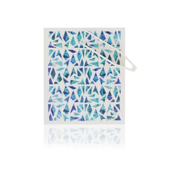 Oh k! Shattered Nails Sheet 120 Faceted Nail Stickers & Nail Tweez