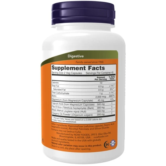 NOW Foods Candida Support Capsules 90 Capsules