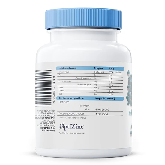 Osavi Zinc + Copper 15mg + 1mg Capsules 60 Capsules