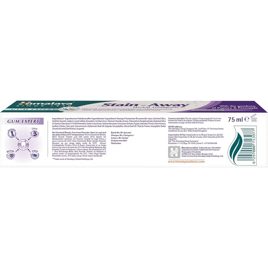 Himalaya Herbals Herbal Gum Expert Stain Away Toothpaste 75ml