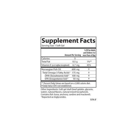 Carlson Labs Kid's Chewable DHA 100mg Orange Softgels 120