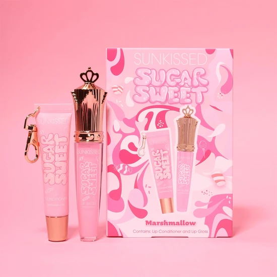 Sunkissed Sugar Sweet Marshmallow Gift Set 16ml Lip Conditioner + 8ml Lip Gloss
