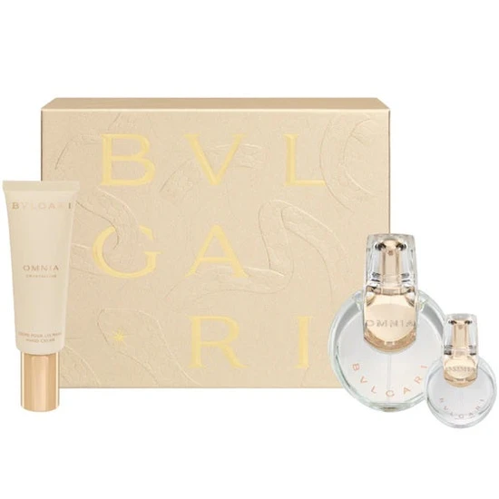 Bvlgari Omnia Crystalline Gift Set 100ml EDT + 15ml EDT + 40ml Handcream