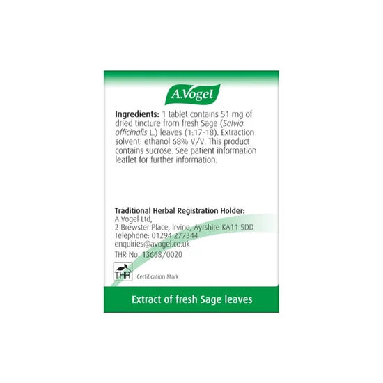A.Vogel Menoforce Sage Stress Sleep & Mood Tablets 30 Tablets