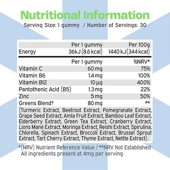 Nutriburst Super Greens 30 Gummies