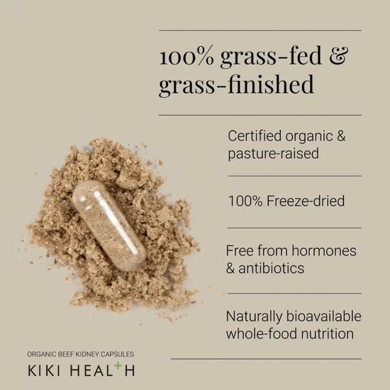 KIKI Health Organic Beef Kidney Capsules 180 Capsules