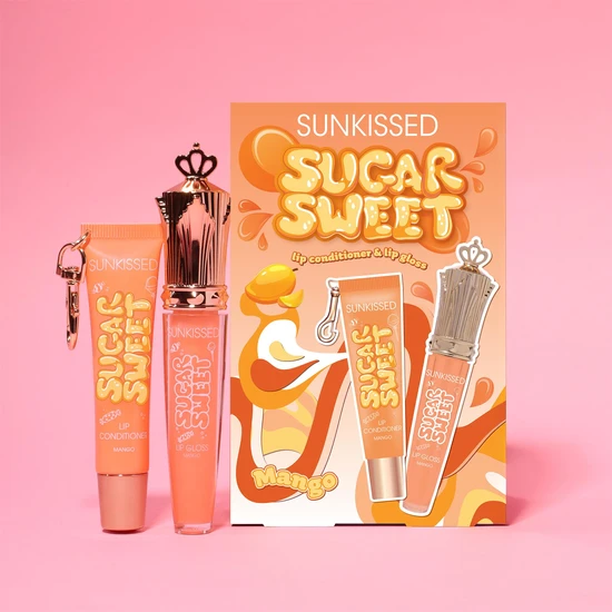 Sunkissed Sugar Sweet Mango Gift Set 16ml Lip Conditioner + 8ml Lip Gloss