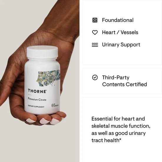 Thorne Potassium Citrate Capsules 90 Capsules