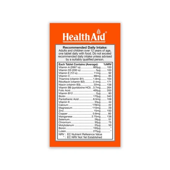 Health Aid A-Z Multivit Without Iron Tablets 30 Tablets