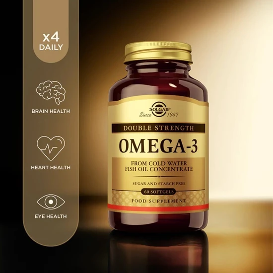 Solgar Omega-3 Double Strength Softgels 60 Softgels