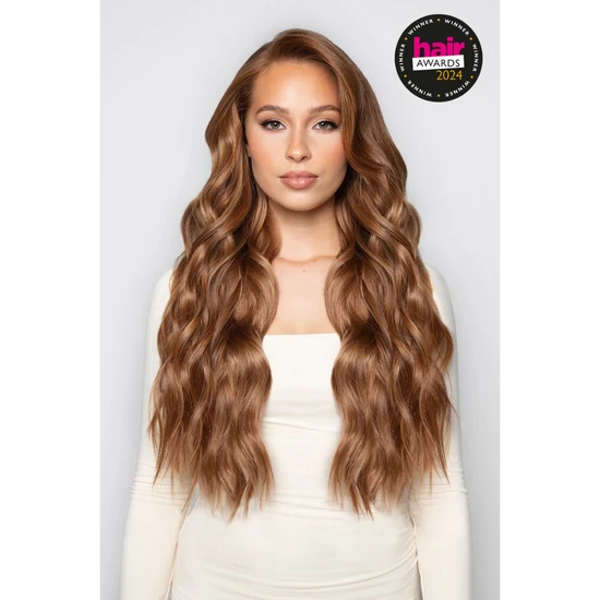 LullaBellz Super Thick 22'' Brushed Out Wave Clip In Hair Extensions REDS 5 Piece