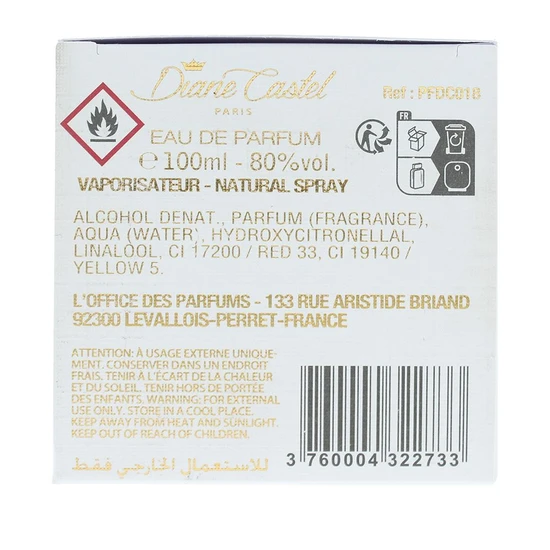Diane Castel Rouge Imperial Eau De Parfum 100ml