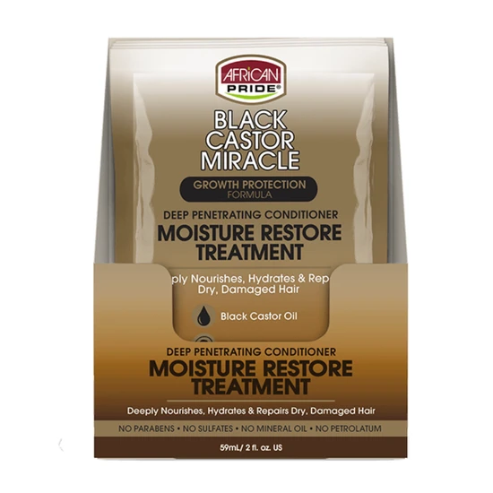 African Pride Black Castor Growth Protection Moisture Restore Treatment 56 g