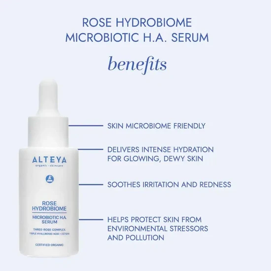 Alteya Organics Rose Hydrobiome Microbiotic H.A. Serum 30ml