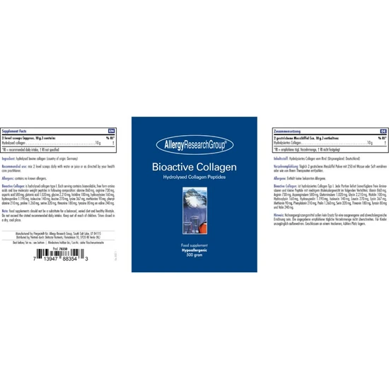 Allergy Research Group Bioactive Collagen Powder 500g