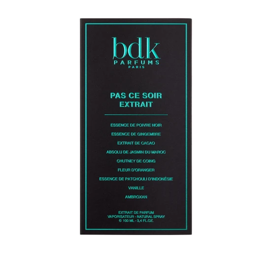 bdk Parfums Pas Ce Soir Extrait De Parfum 100ml