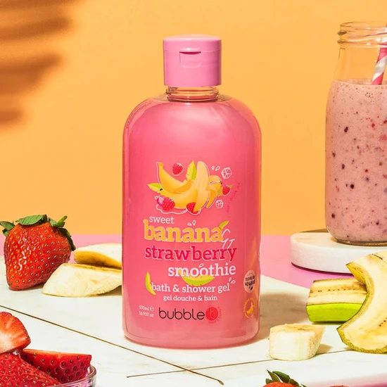 Bubble T Banana & Strawberry Smoothie Body Wash 240ml