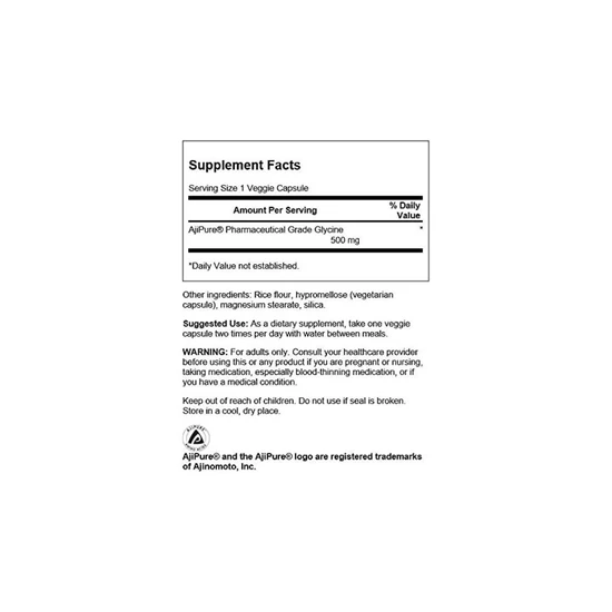 Swanson Glycine 500mg Capsules 60 Capsules