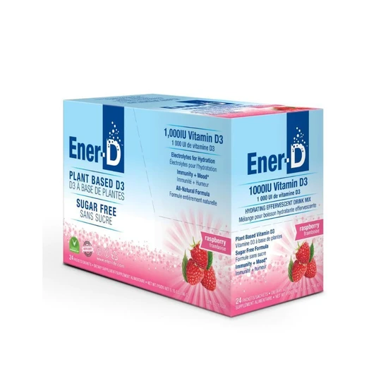 Ener-Life Ener-D Vit D3 1000IU Raspberry Sugar Free Sachets 24 Sachets