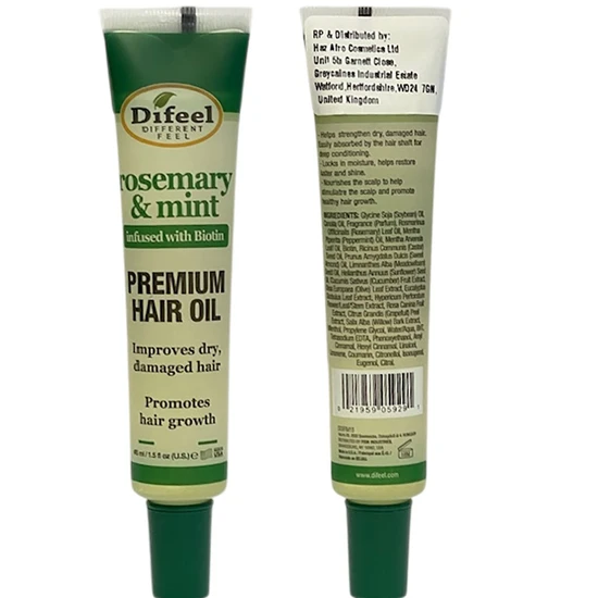 Difeel Rosemary & Mint Premium Hair Oil Tube 45ml