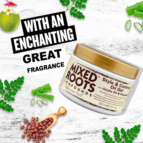 Mixed Roots Style & Control Oil Gel With Jojoba & Flaxseed 355ml
