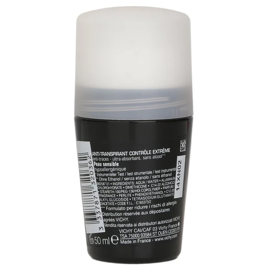 Vichy Homme Deodorant For Sensitive Skin Roll-On 50ml
