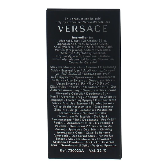 Versace Pour Homme Deodorant Stick 75ml
