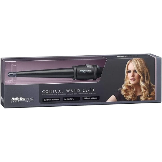BaByliss PRO Dial A Heat Conical Wand 25mm