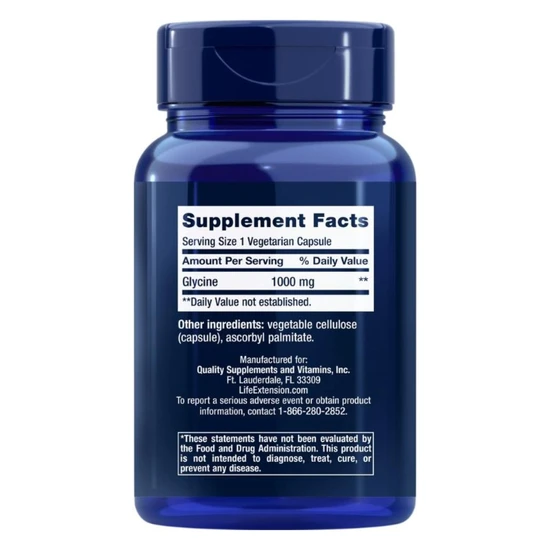 Life Extension Glycine 1000mg 100 Veg Caps