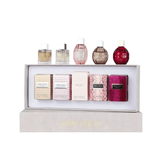 Jimmy Choo 5 Piece Miniature Perfume Gift Set Illicit Eau De Parfum 4.5ml, Illicit Flower Eau De Toilette 4.5ml, L'Eau Eau De Toilette 4.5ml, Eau De Parfum 4.5ml + Fever Eau De Parfum 4.5ml