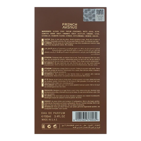 French Avenue Vulcan Sable Eau De Parfum 100ml