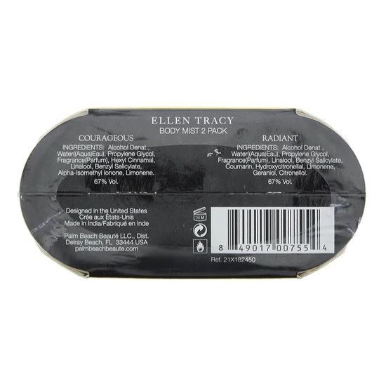 Ellen Tracy Body Mist Gift Set 236ml Courageous Body Mist + 236ml Radiant Body Mist