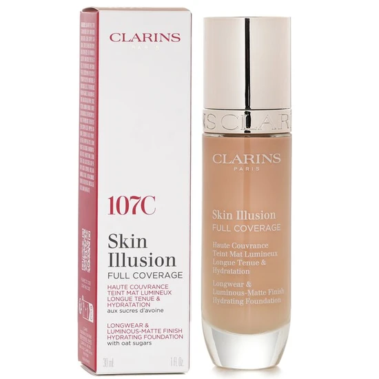 Clarins Skin Illusion Full Coverage Foundation 107c
