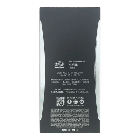 New Brand Prestige 4 Men Eau De Toilette 100ml