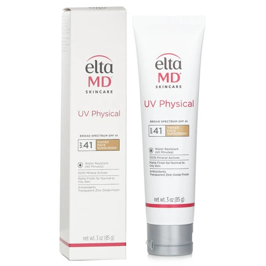 EltaMD UV Physical Water-Resistant Facial Sunscreen SPF 41 Tinted For Normal To Oily Skin 85g