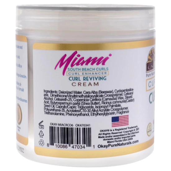 Okay Miami Curl Enhancer Coconut Curl Reviving Cream 170 g
