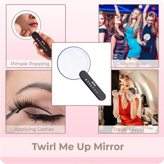 Stylpro Twirl Me Up Handheld LED Mirror