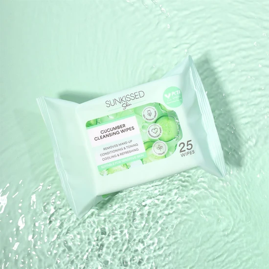 Sunkissed Skin Cucumber Cleansing Wipes 25 Pieces