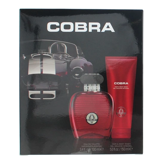 Carroll Shelby Red Cobra Eau De Toilette 100ml Gift Set 100ml & 150ml Body Wash