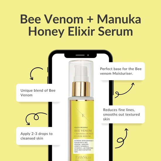 Erth Skin London Bee Venom + Honey Elixir Serum 60ml