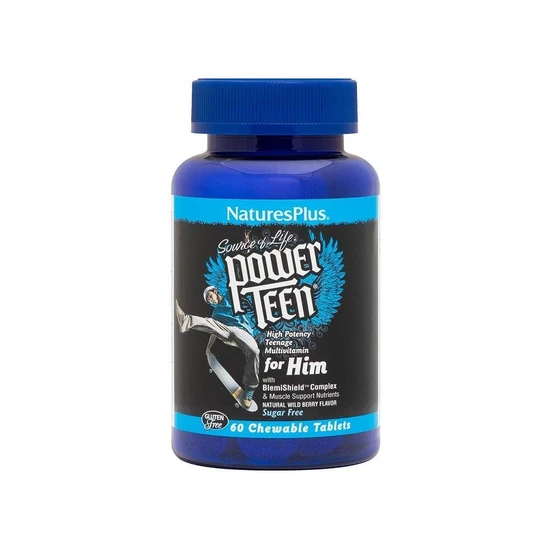 Nature's Plus Power Teen For Him Chewable Tablets 60 Tablets